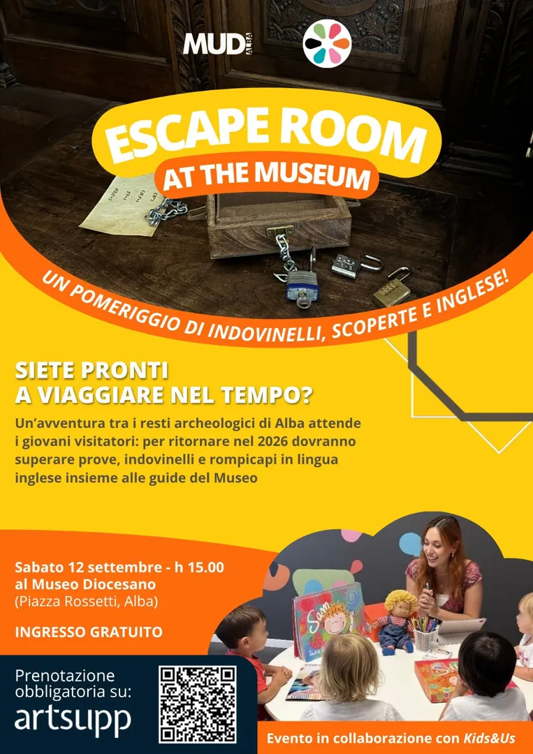 Locandina Escape Room at the Museum - MUDI Alba