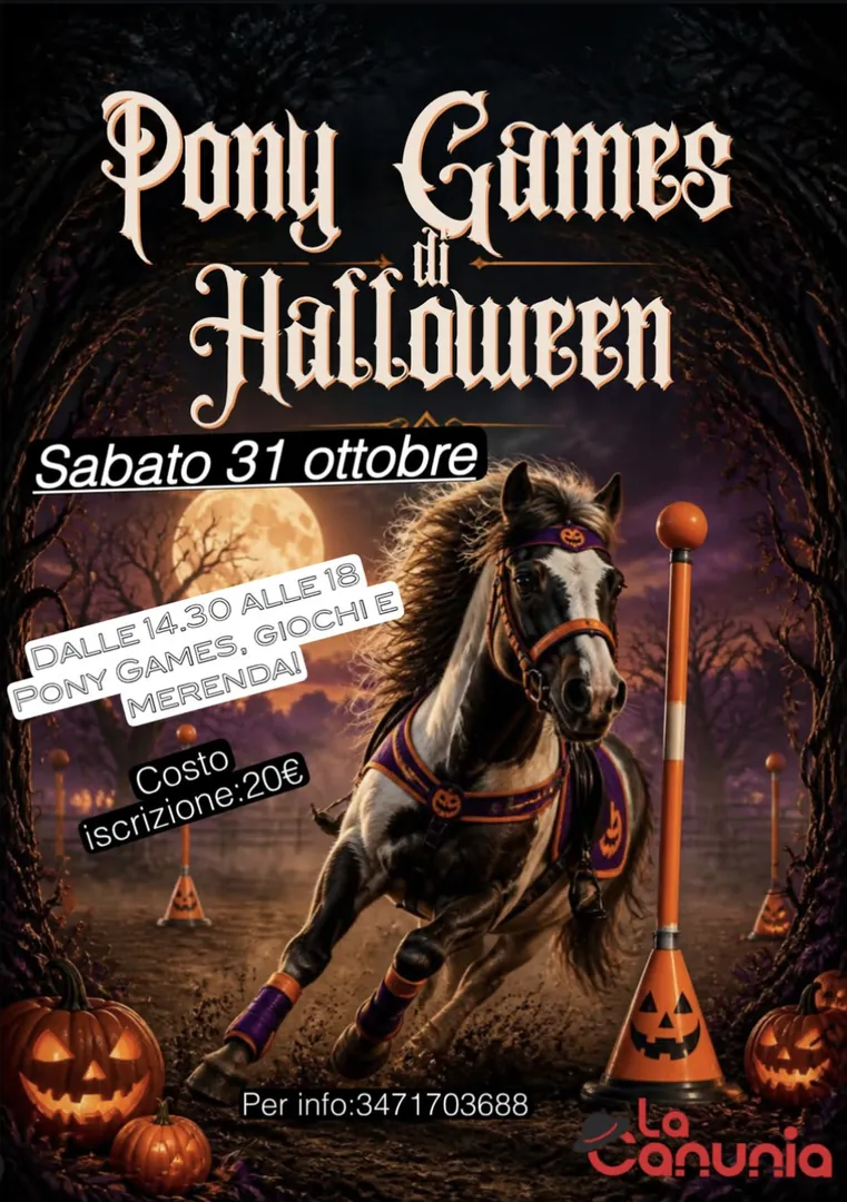 Locandina Pony Games di Halloween - La Canunia