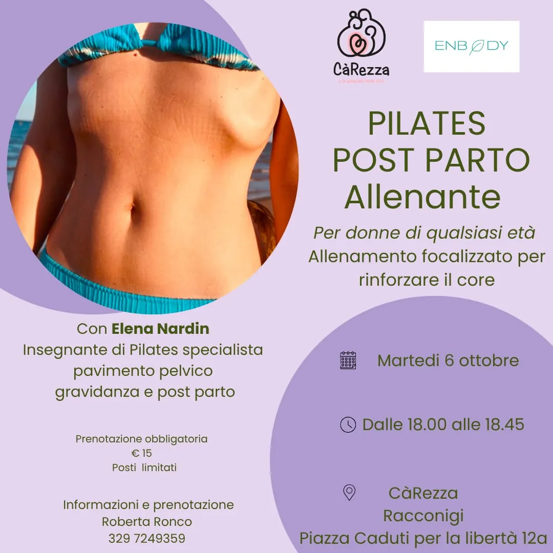 Locandina Pilates Post Parto Allenante - CàRezza