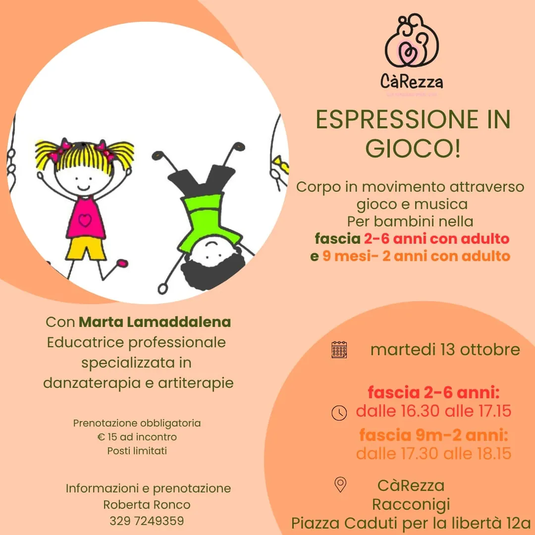 Locandina Espressione in Gioco! (fascia 9 mesi-2 anni) - CàRezza
