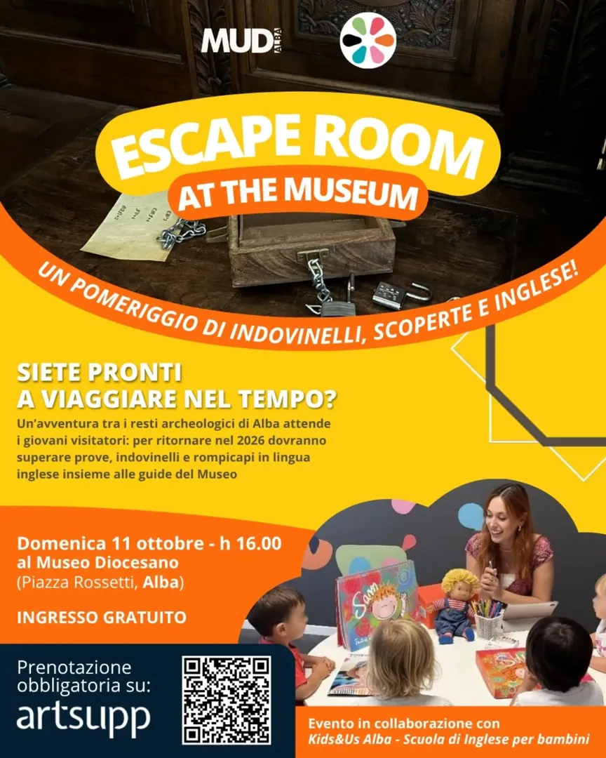 Locandina Escape Room at the Museum - Kids&Us Alba
