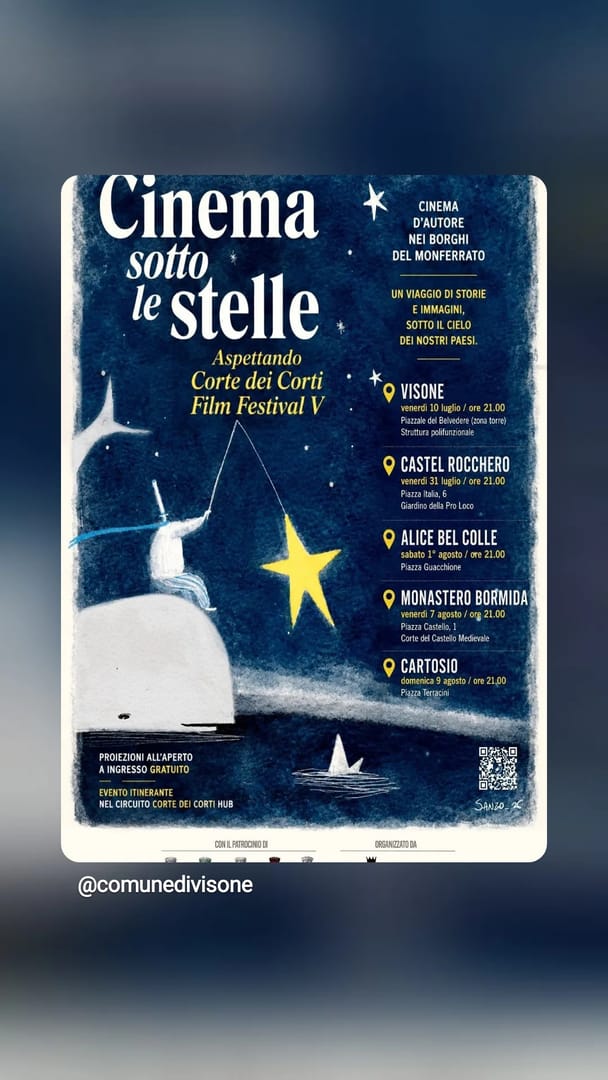 Locandina Cinema sotto le stelle - Monastero Bormida