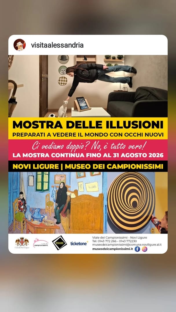 Locandina Mostra delle Illusioni - Museo dei Campionissimi