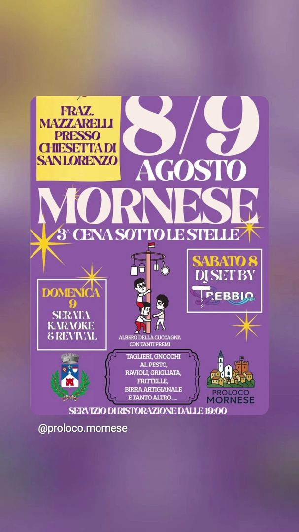 Locandina 3ª Cena sotto le Stelle