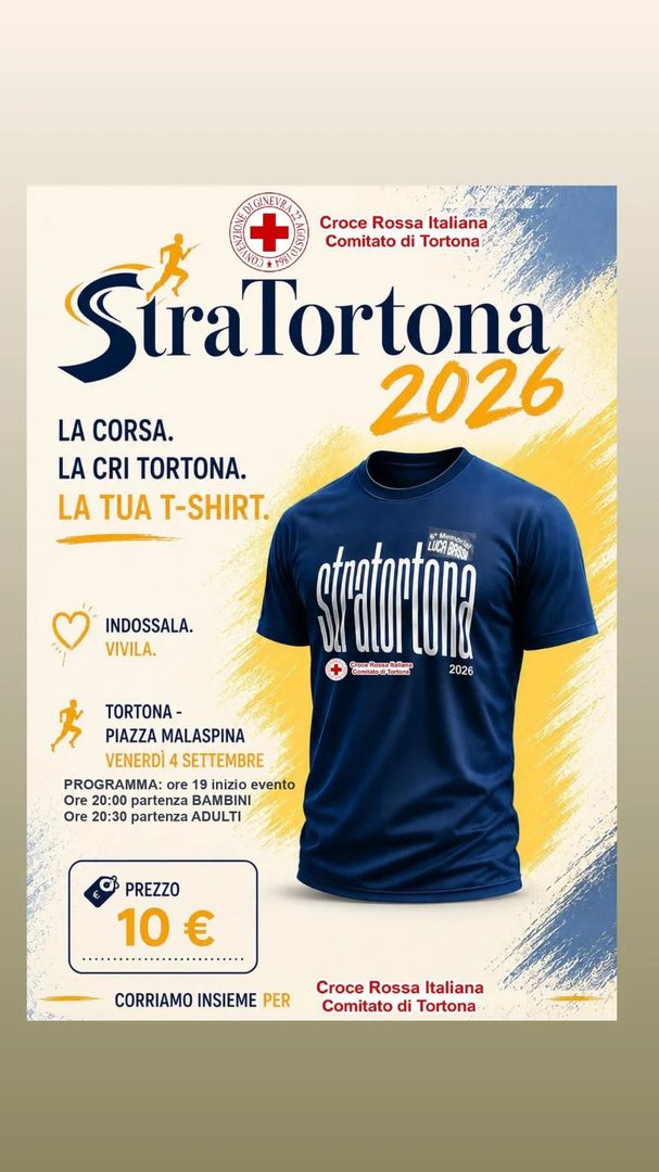 Locandina StraTortona 2026 - Croce Rossa Italiana Comitato di Tortona