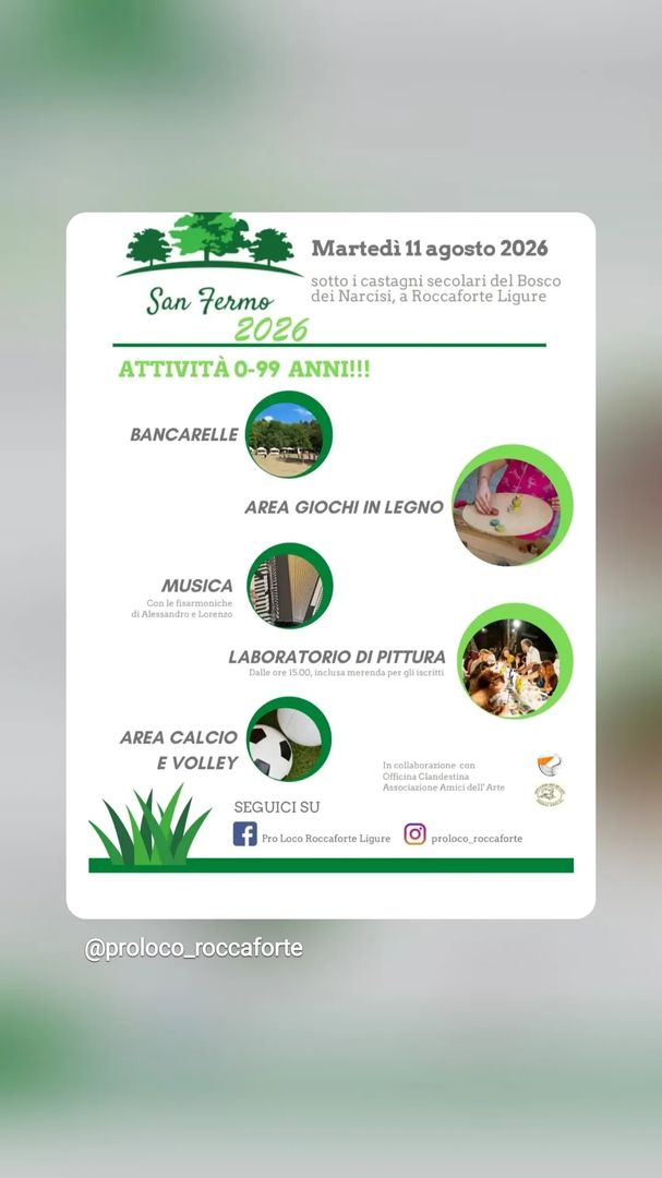Locandina San Fermo 2026 - Pro Loco Roccaforte Ligure