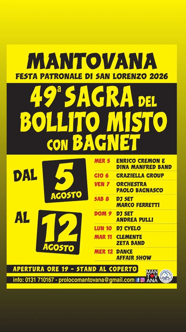 Locandina 49ª Sagra del Bollito Misto con Bagnet