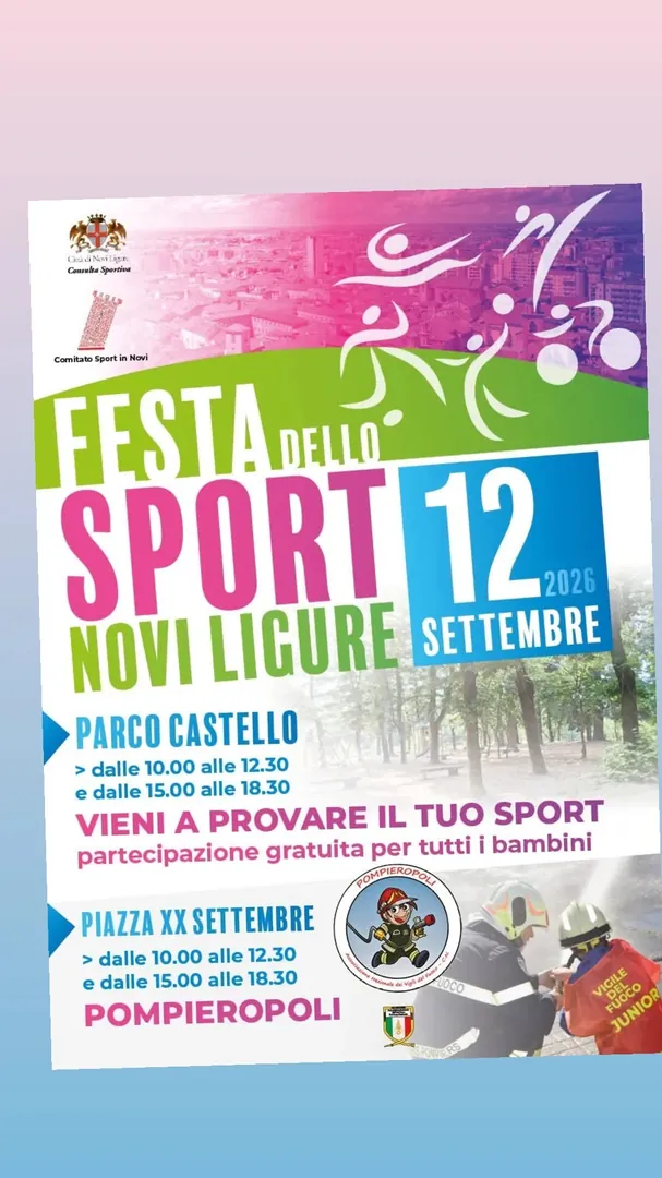 Locandina Festa dello Sport Novi Ligure