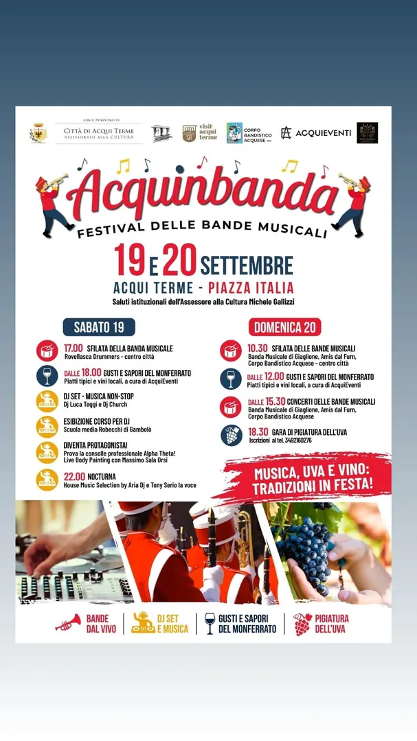 Locandina Acquinbanda - Festival delle Bande Musicali