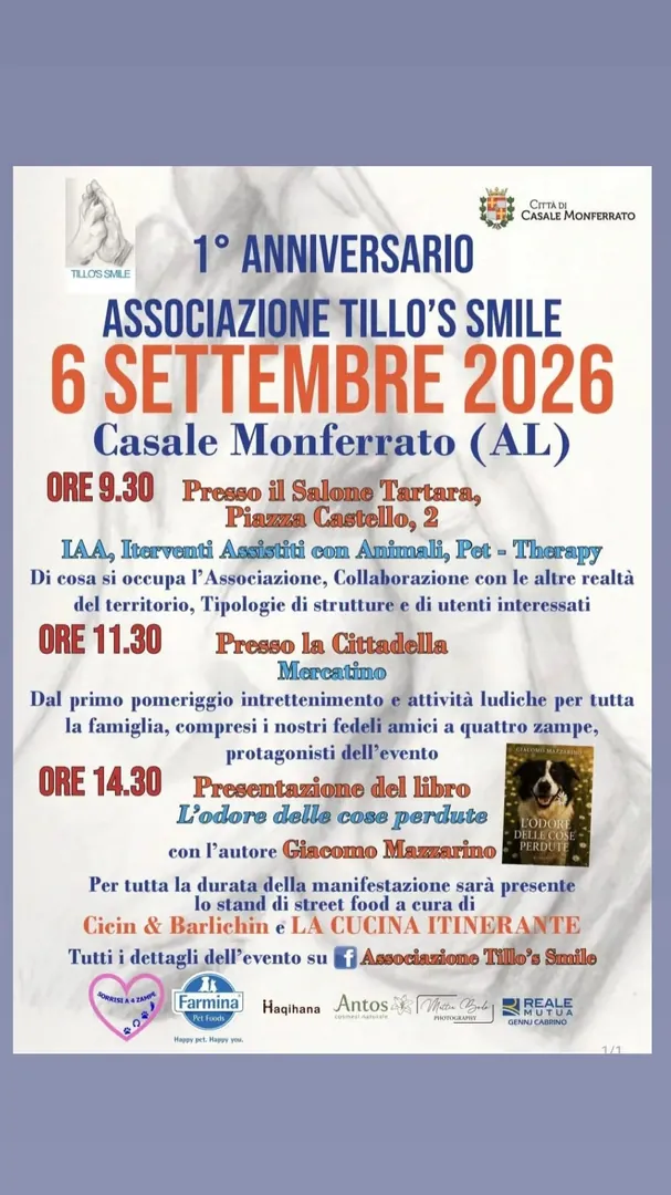 Locandina 1° Anniversario Associazione Tillo's Smile