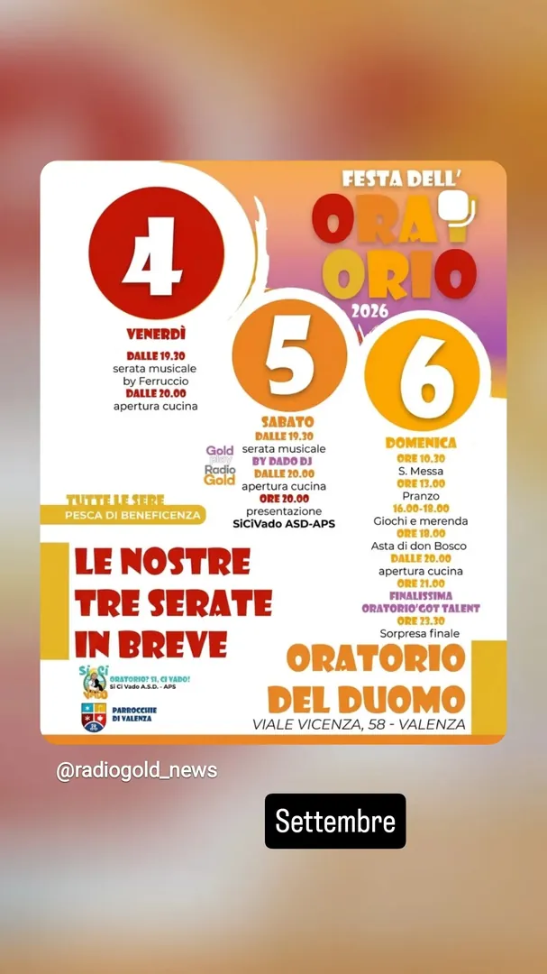 Locandina Festa dell'Oratorio 2026