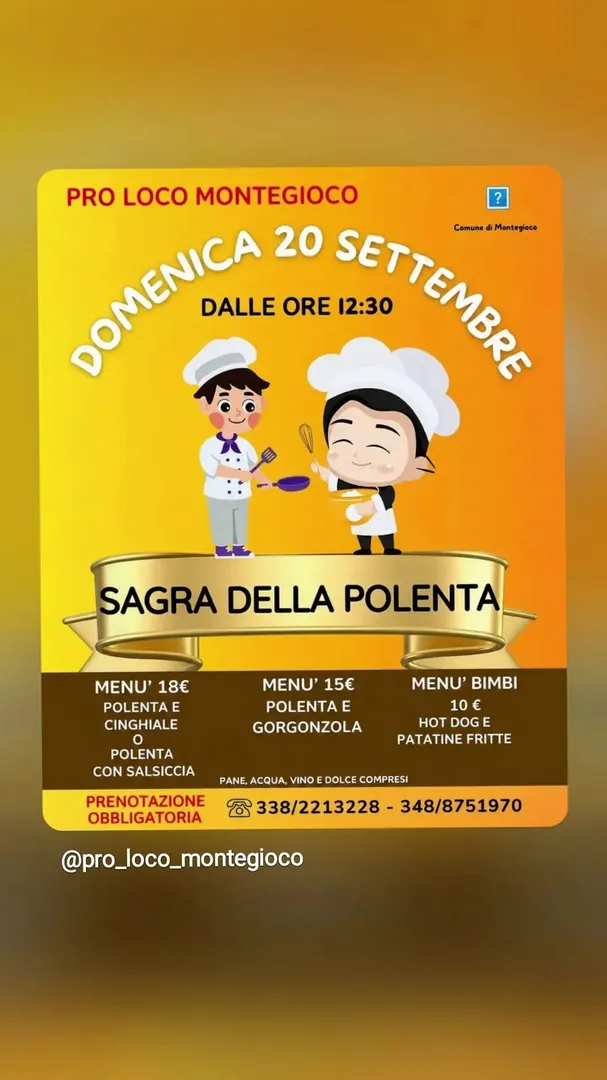 Locandina Sagra della Polenta - Pro Loco Montegioco