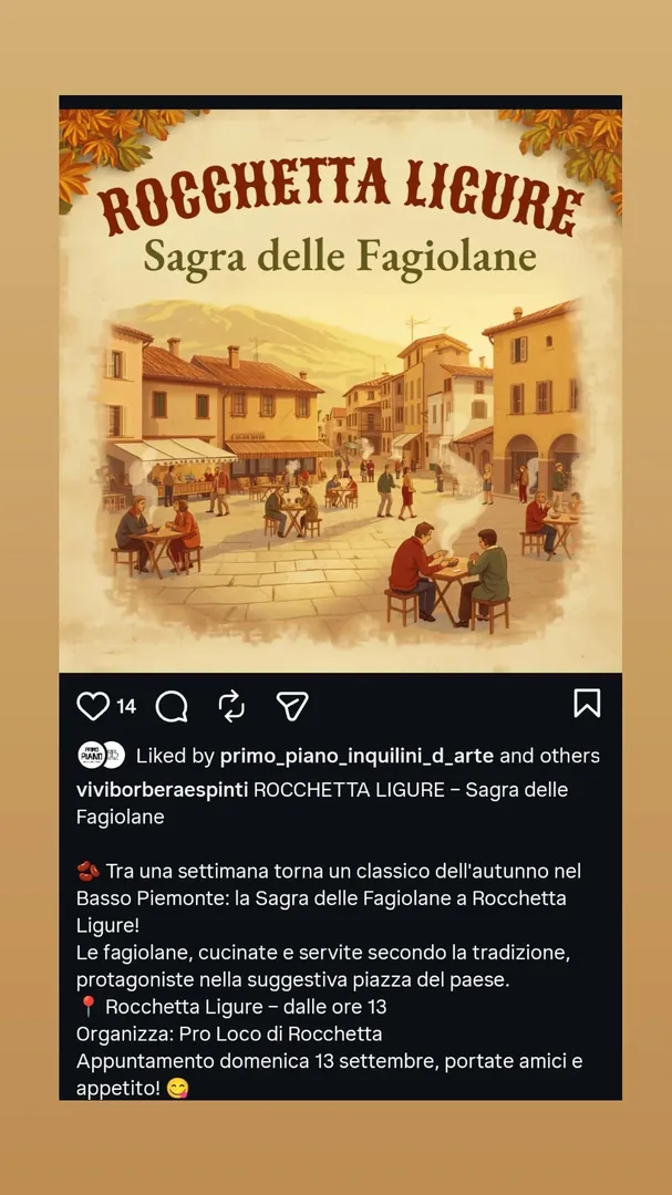 Locandina Sagra delle Fagiolane - Pro Loco di Rocchetta