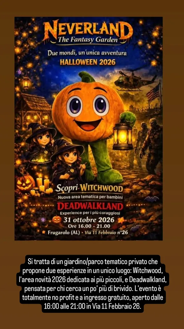 Locandina Neverland The Fantasy Garden - Halloween 2026
