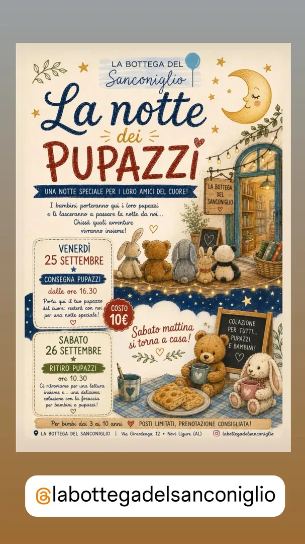 Locandina La Notte dei Pupazzi - Consegna Pupazzi - La Bottega del Sanconiglio