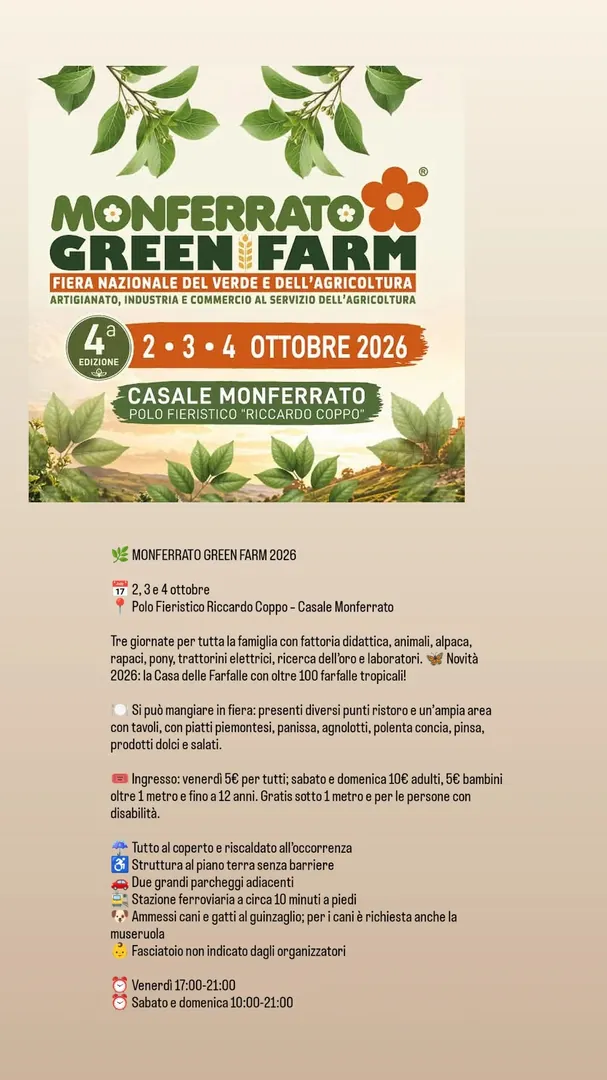 Locandina Monferrato Green Farm 2026