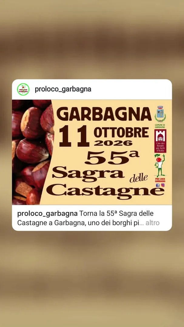 Locandina 55ª Sagra delle Castagne - Pro Loco Garbagna