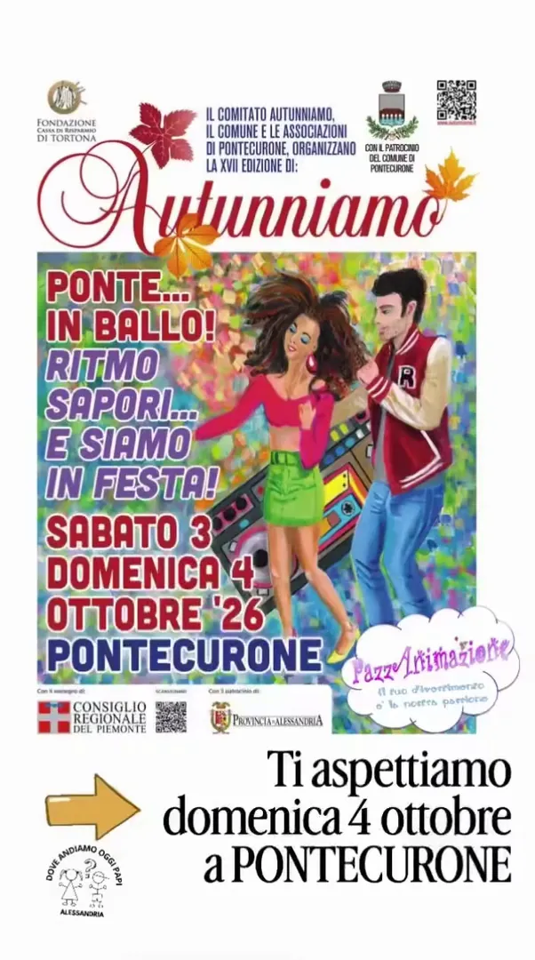 Locandina Ponte... in Ballo! Ritmo Sapori... e Siamo in Festa! - Comitato Autunniamo