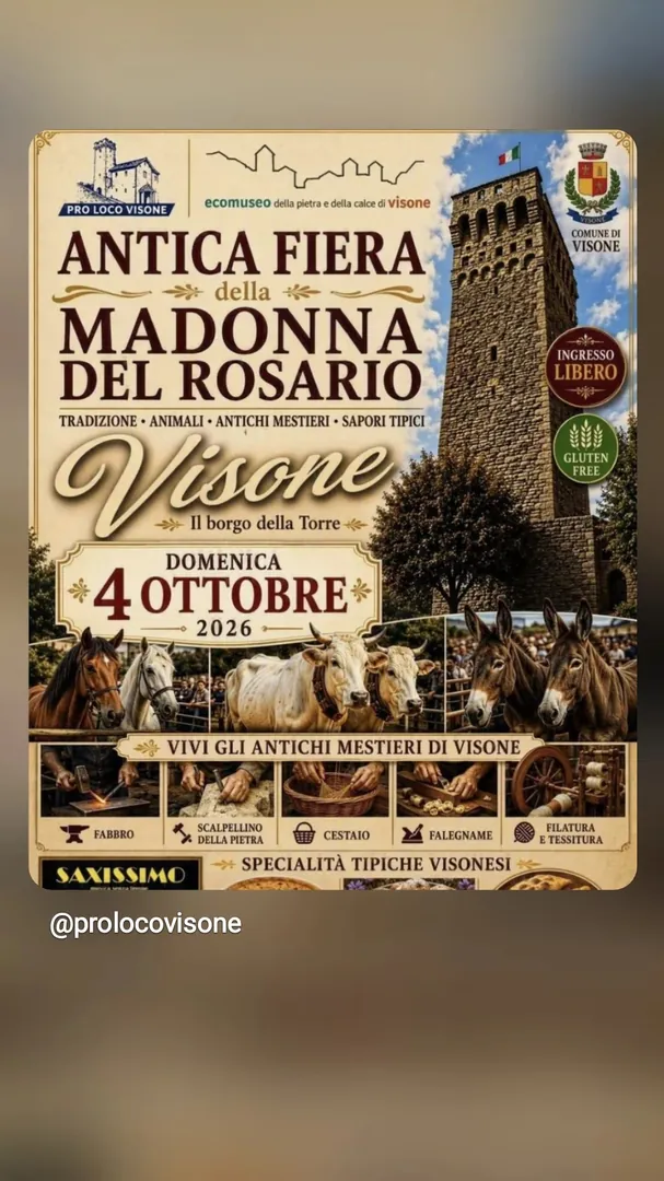 Locandina Antica Fiera della Madonna del Rosario - Pro Loco Visone