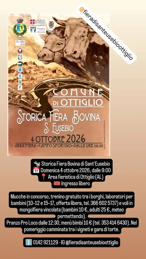 Locandina Storica Fiera Bovina S. Eusebio - Comune di Ottiglio