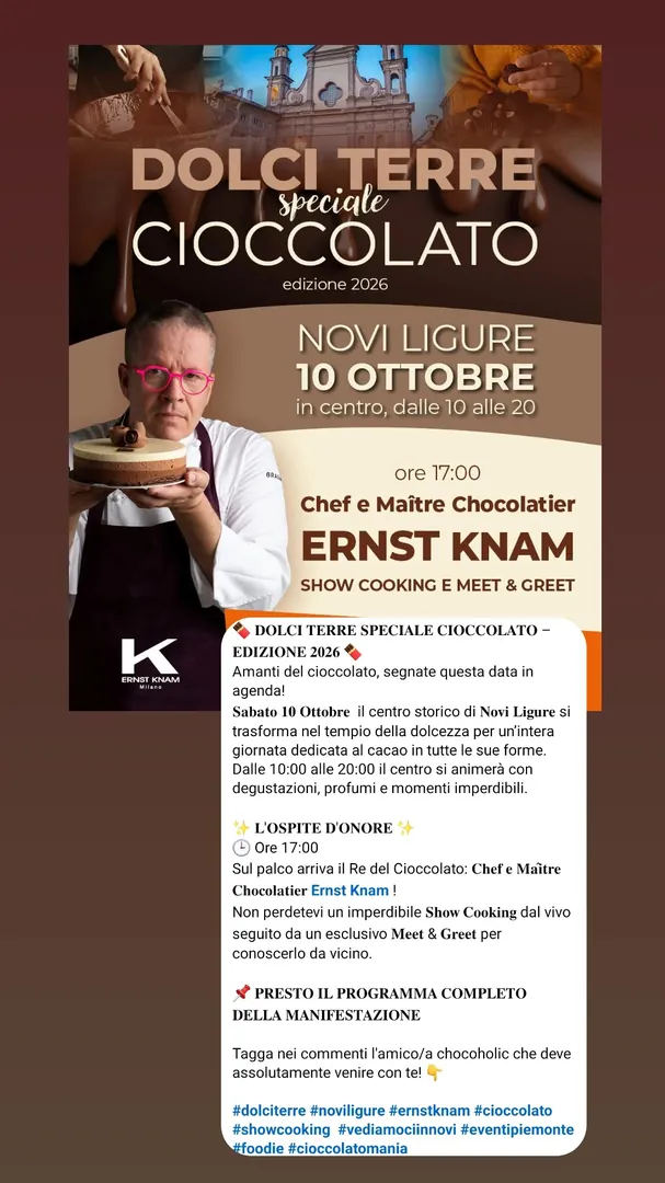 Locandina Show Cooking e Meet & Greet con Ernst Knam