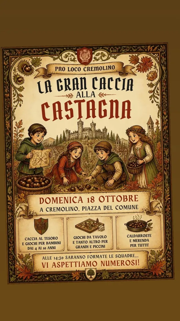 Locandina La Gran Caccia alla Castagna - Pro Loco Cremolino