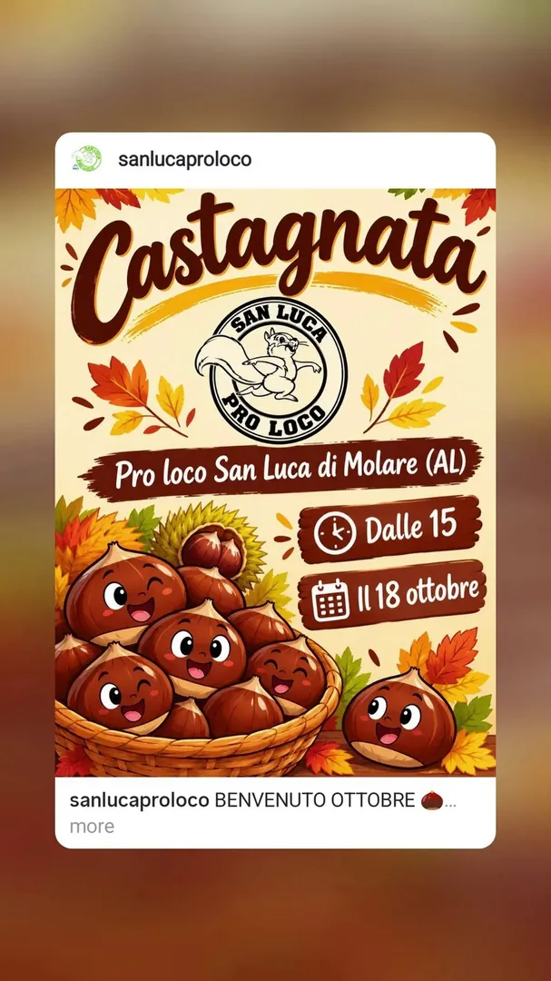 Locandina Castagnata - Pro Loco San Luca di Molare