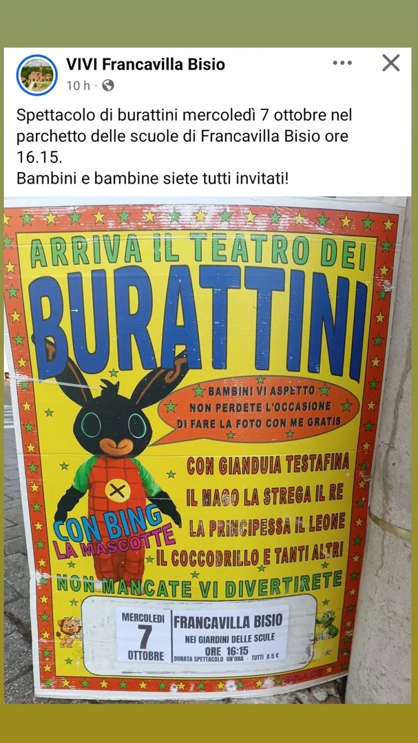 Locandina Arriva il Teatro dei Burattini