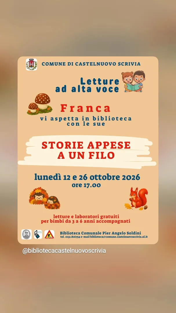 Locandina Storie Appese a un Filo - Letture ad alta voce
