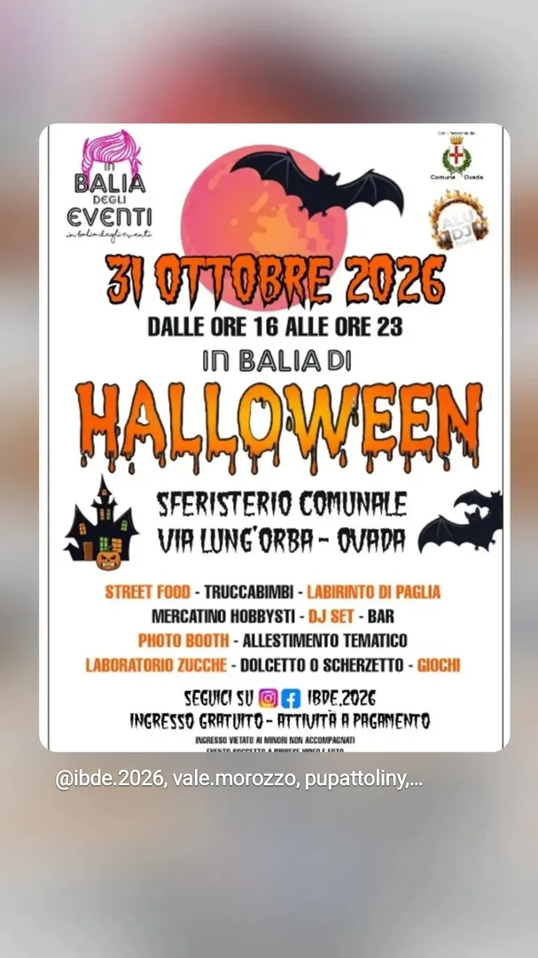 Locandina In Balia di Halloween - In Balia degli Eventi