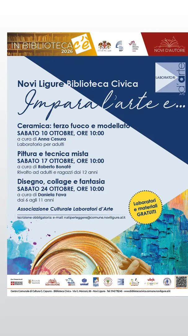 Locandina Disegno, collage e fantasia - Associazione Culturale Laboratori d'Arte