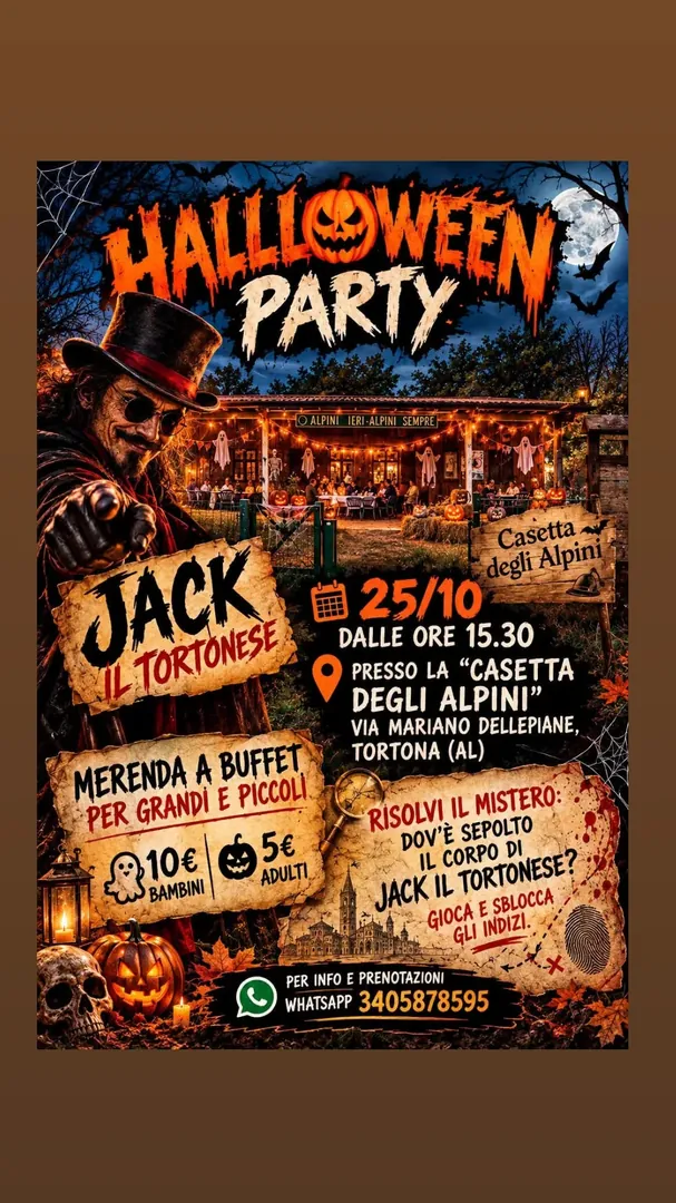 Locandina Halloween Party - Jack il Tortonese