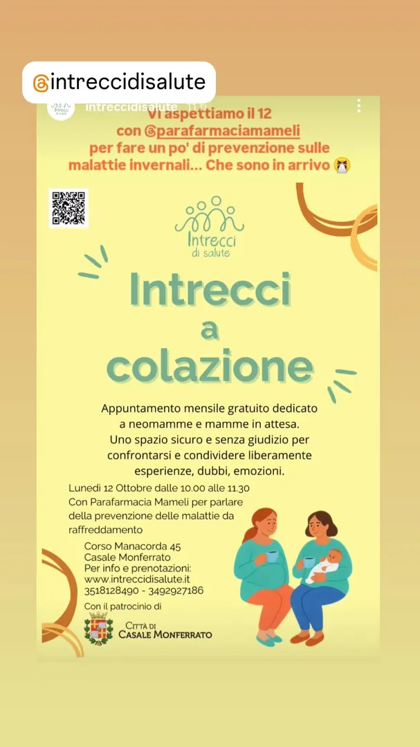 Locandina Intrecci a Colazione - Intrecci di Salute