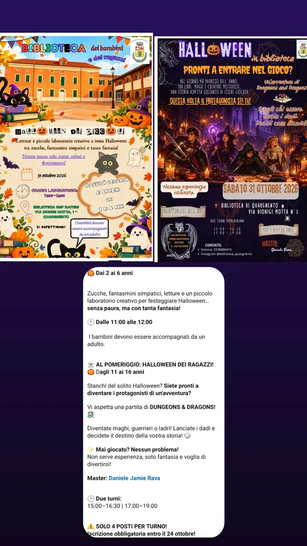Locandina Halloween in Biblioteca