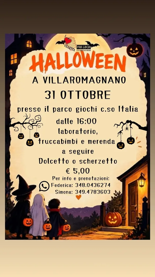Locandina Halloween a Villaromagnano - Pro Loco Villaromagnano