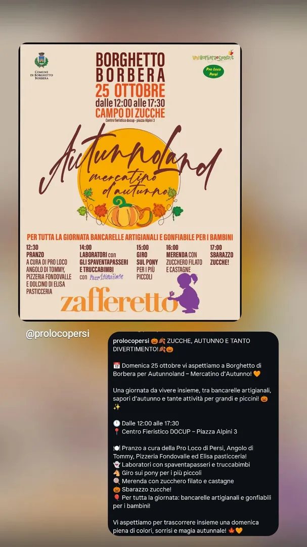 Locandina Autunnoland Mercatino d'Autunno