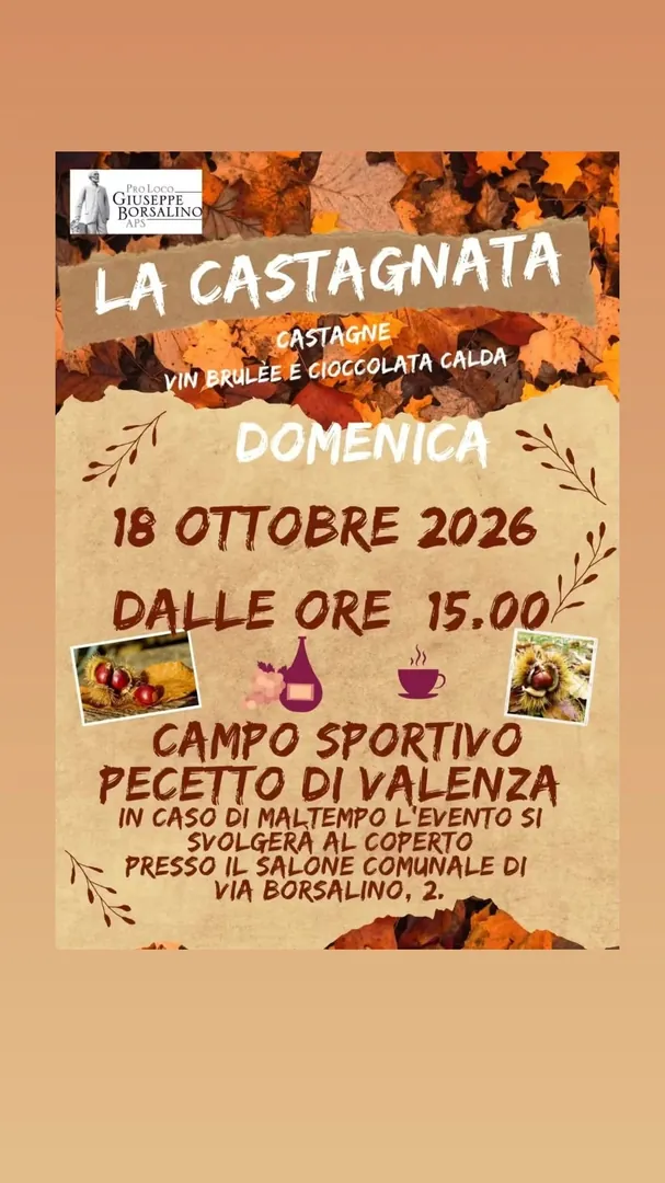 Locandina La Castagnata - Pro Loco Giuseppe Borsalino APS