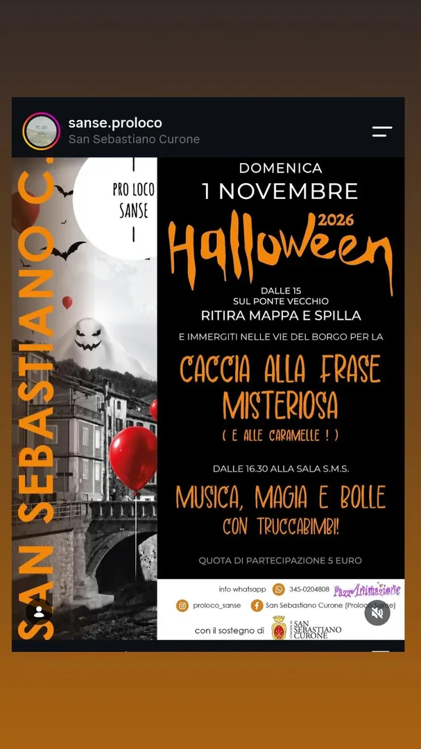 Locandina Halloween 2026 - San Sebastiano Curone