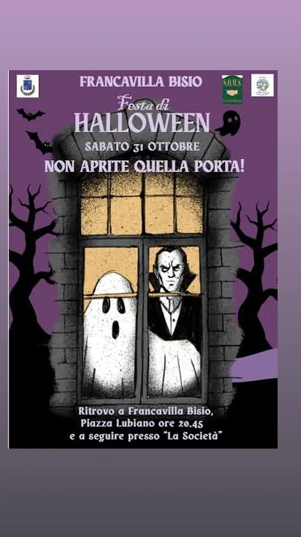 Locandina Festa di Halloween - Non Aprite Quella Porta!