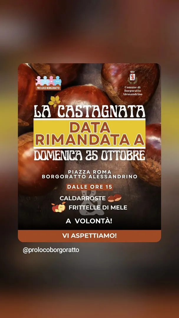 Locandina La Castagnata - Pro Loco Borgoratto