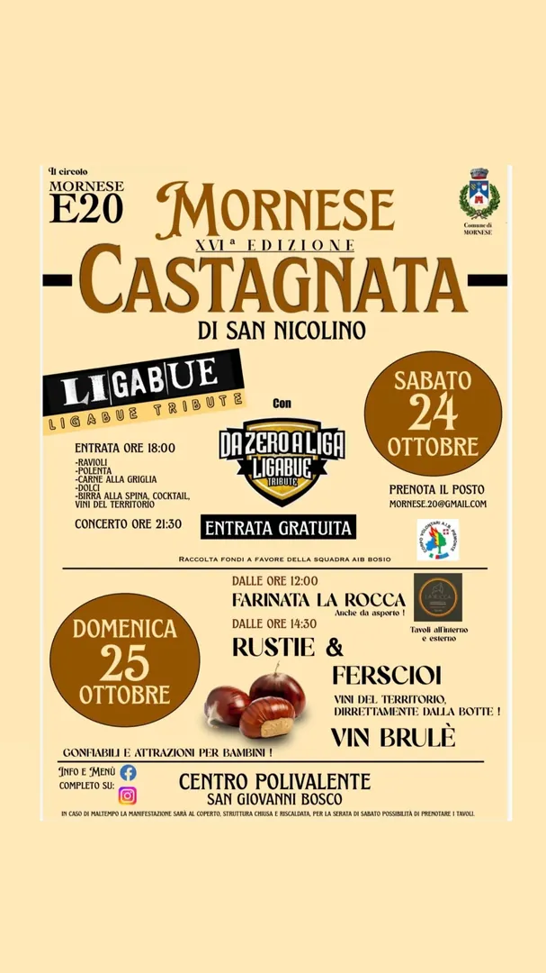 Locandina Castagnata di San Nicolino XVI Edizione