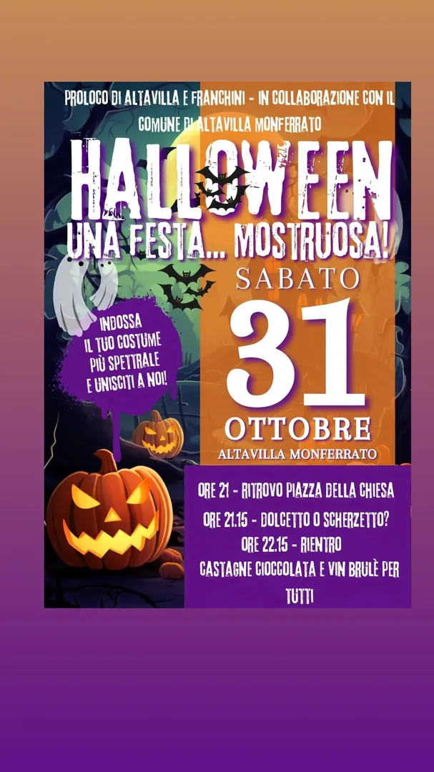 Locandina Halloween - Una Festa... Mostruosa! - Pro Loco di Altavilla e Franchini