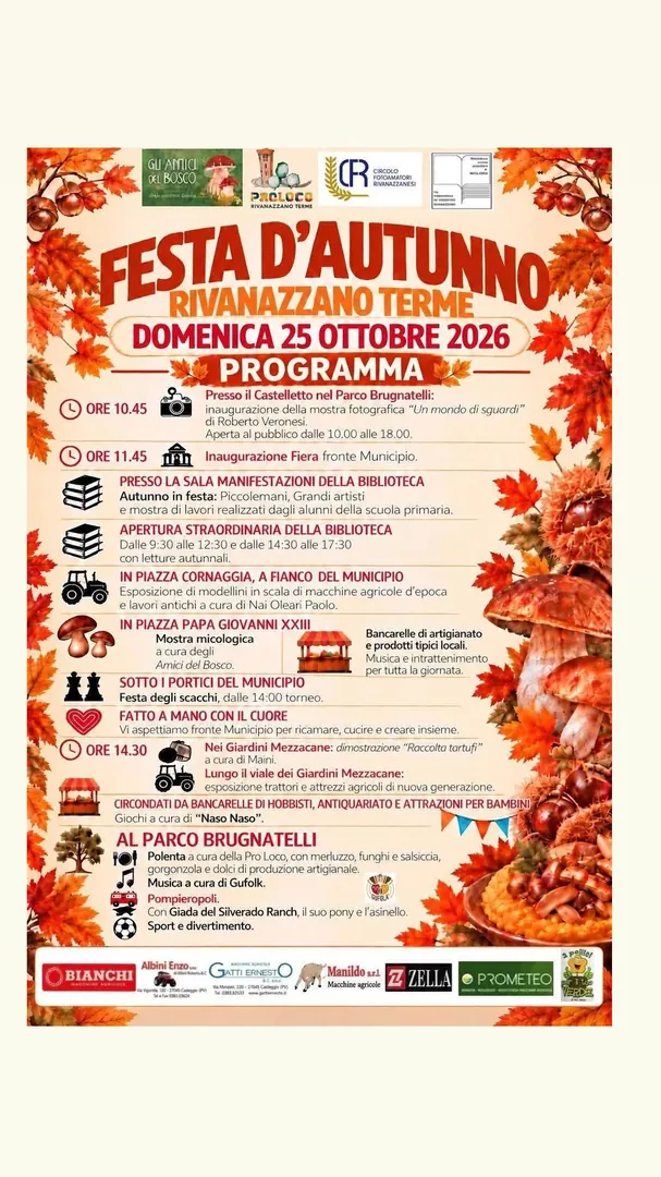Locandina Festa d'Autunno Rivanazzano Terme 2026