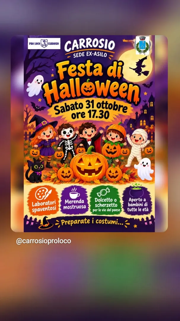 Locandina Festa di Halloween - Pro Loco Carrosio