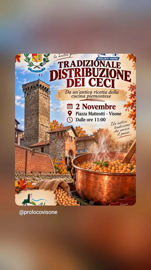 Locandina Tradizionale Distribuzione dei Ceci - Pro Loco Visone