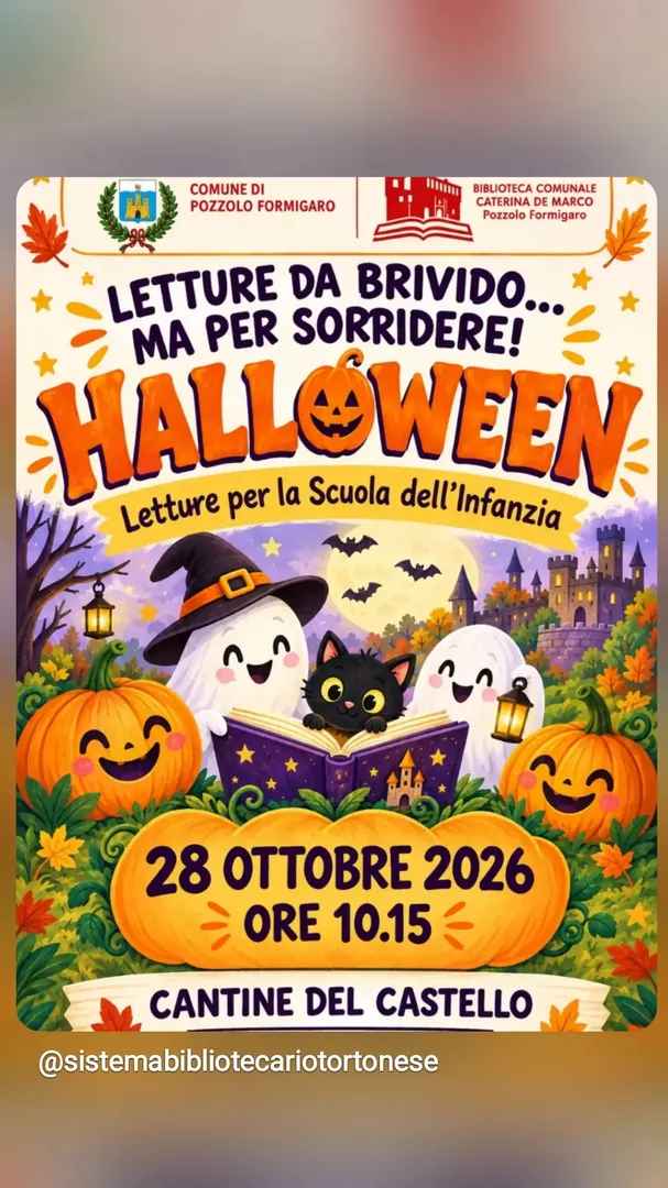 Locandina Letture da Brivido... ma per Sorridere! Halloween - Biblioteca Comunale Caterina De Marco