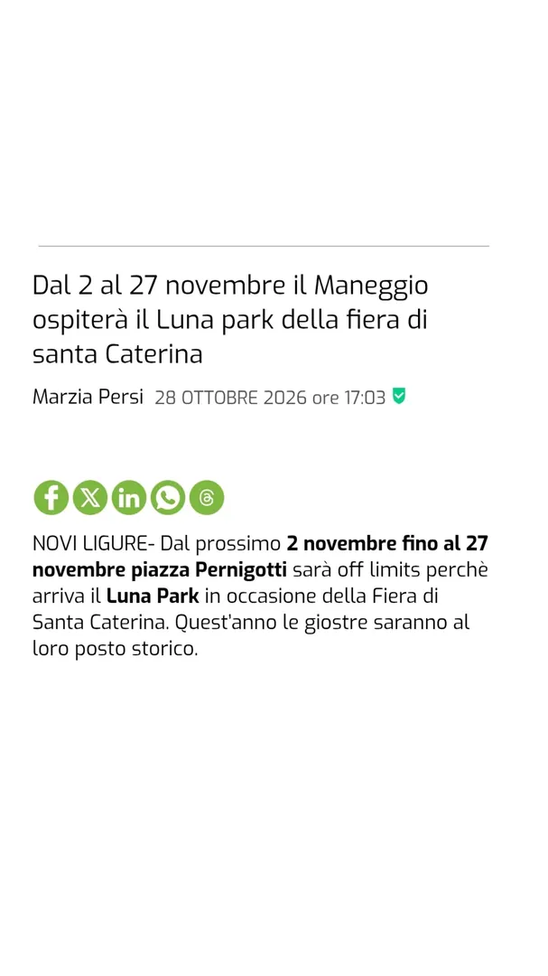 Locandina Luna Park - Fiera di Santa Caterina