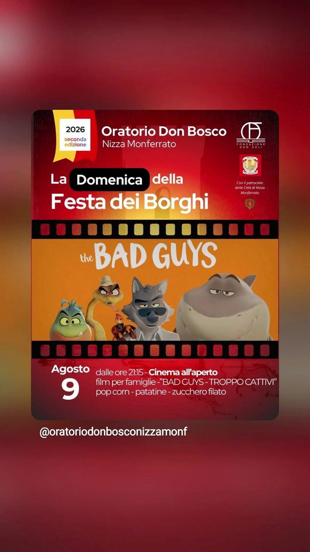 Locandina Cinema all'aperto: Bad Guys - Troppo Cattivi - Oratorio Don Bosco