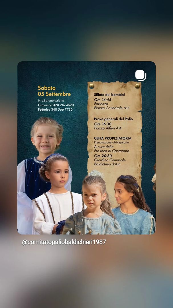 Locandina Palio di Asti - Sabato 05 Settembre