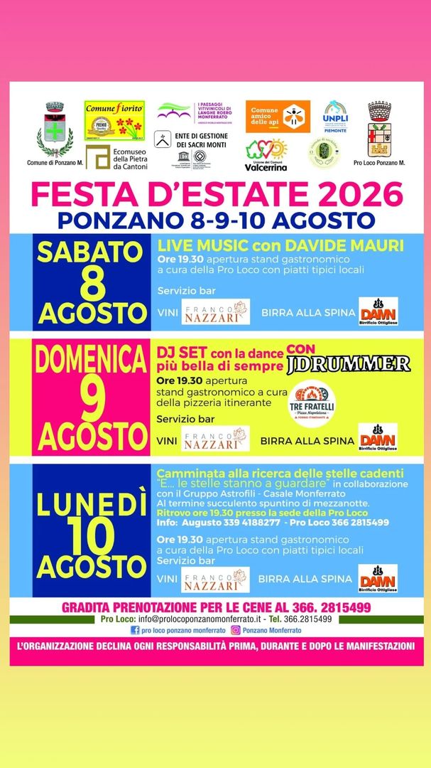 Locandina Festa d'Estate 2026